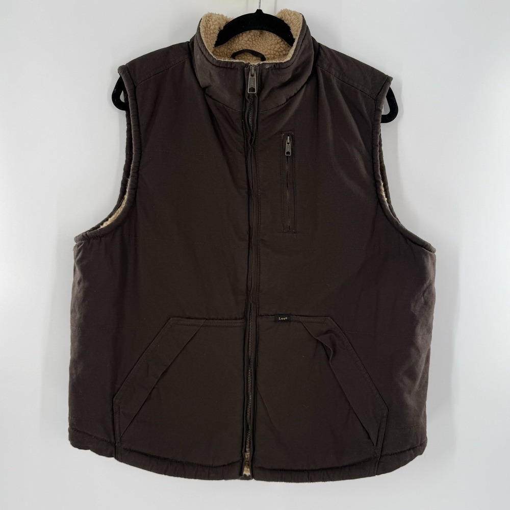 Lee Men's Workwear Canvas Vest Winter Workmen Vest For Men Vest With Pockets NWT